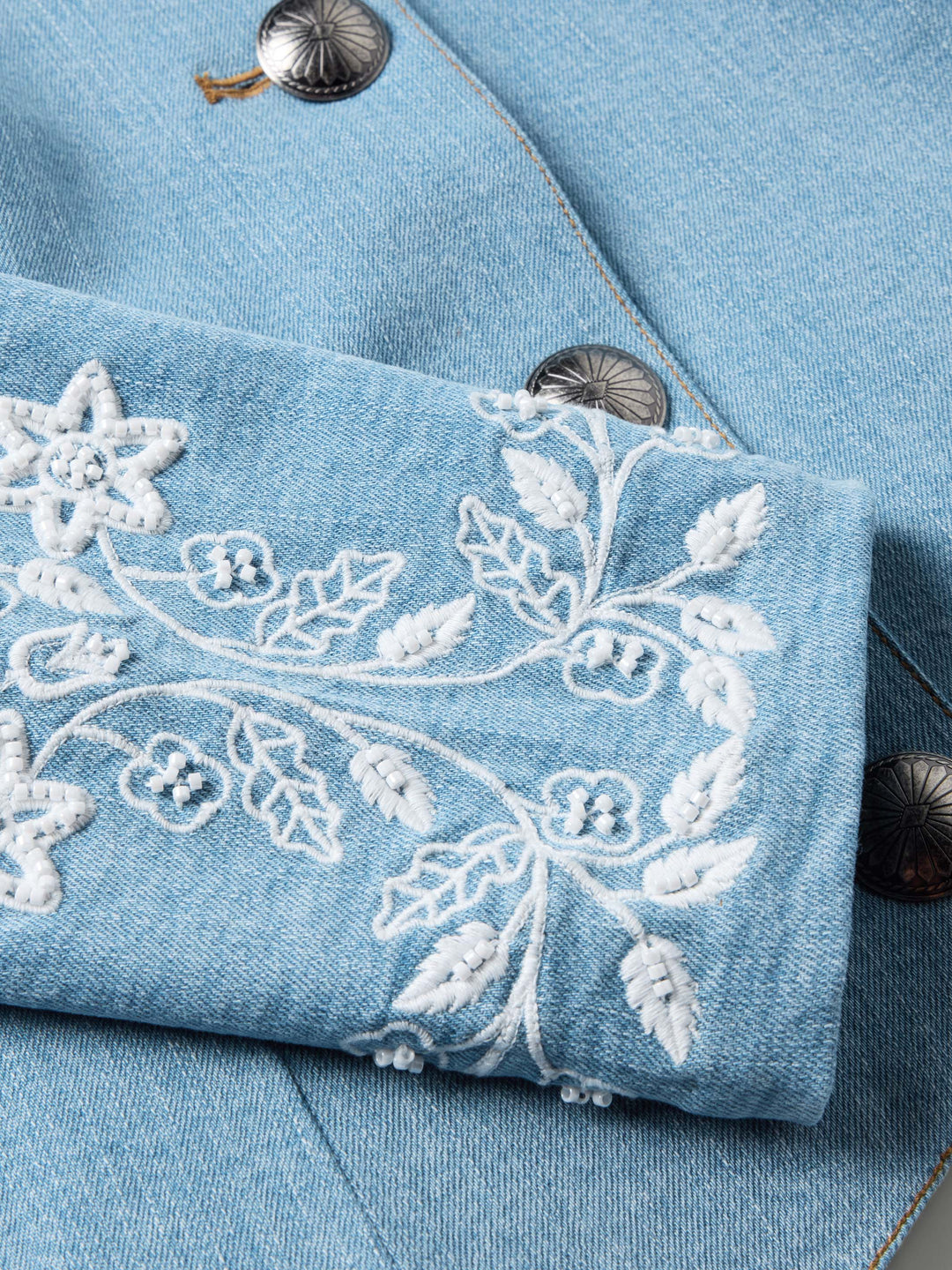 QUEEN OF THE RODEO BEADED DENIM JACKET - Schaefer Outfitter