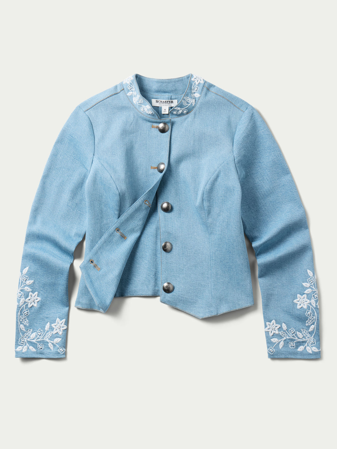 QUEEN OF THE RODEO BEADED DENIM JACKET - Schaefer Outfitter