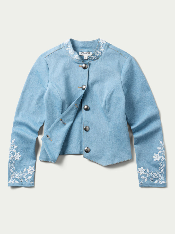 QUEEN OF THE RODEO BEADED DENIM JACKET - Schaefer Outfitter
