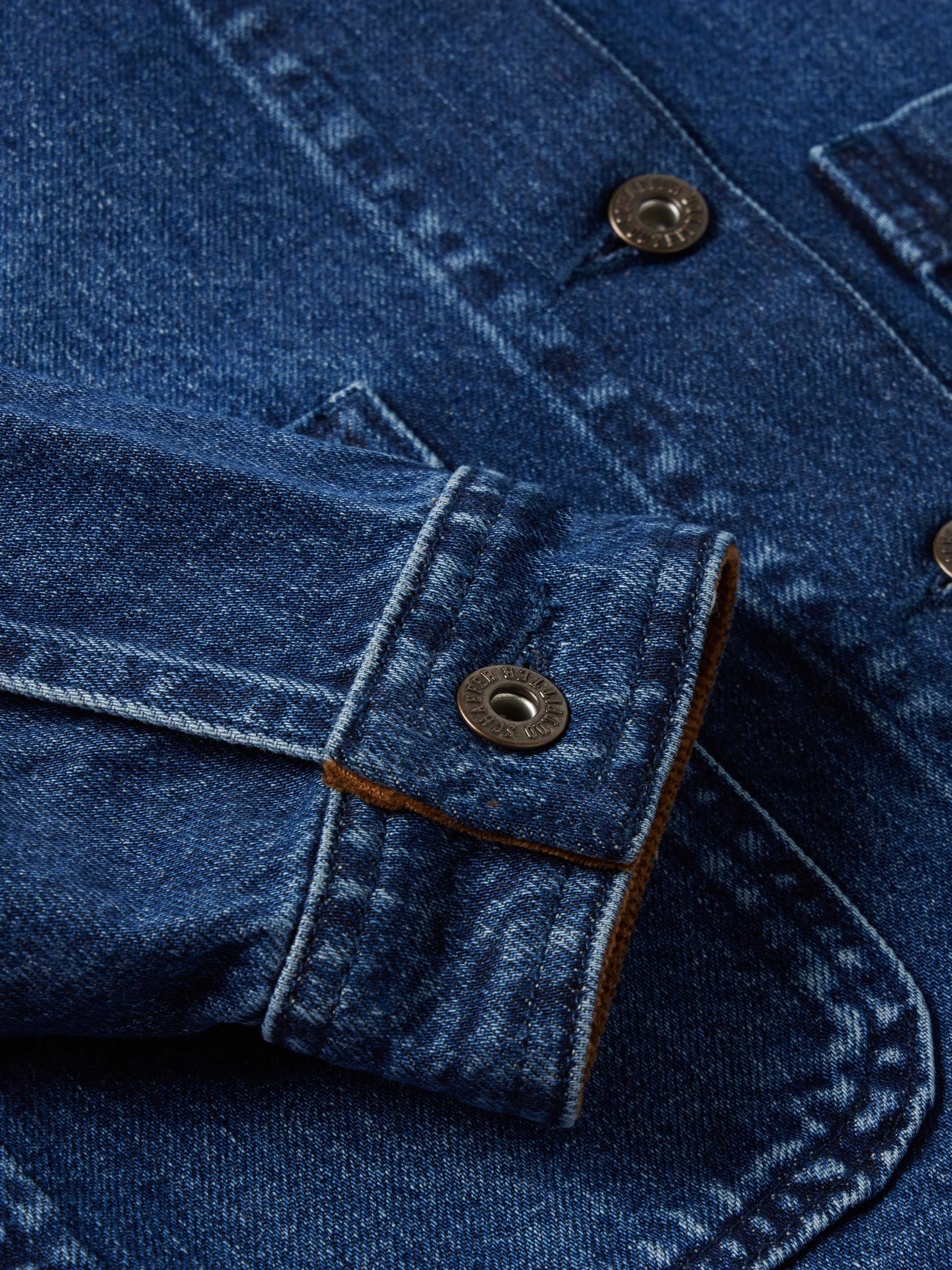 ジャケット・アウター Denim Embroidered Soutien-collar Coat