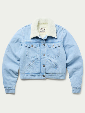 Veste En Denim AG Avec Col Sherpa - Taille S Femme, Neuve Avec étiquette, Prix D'origine 328$
