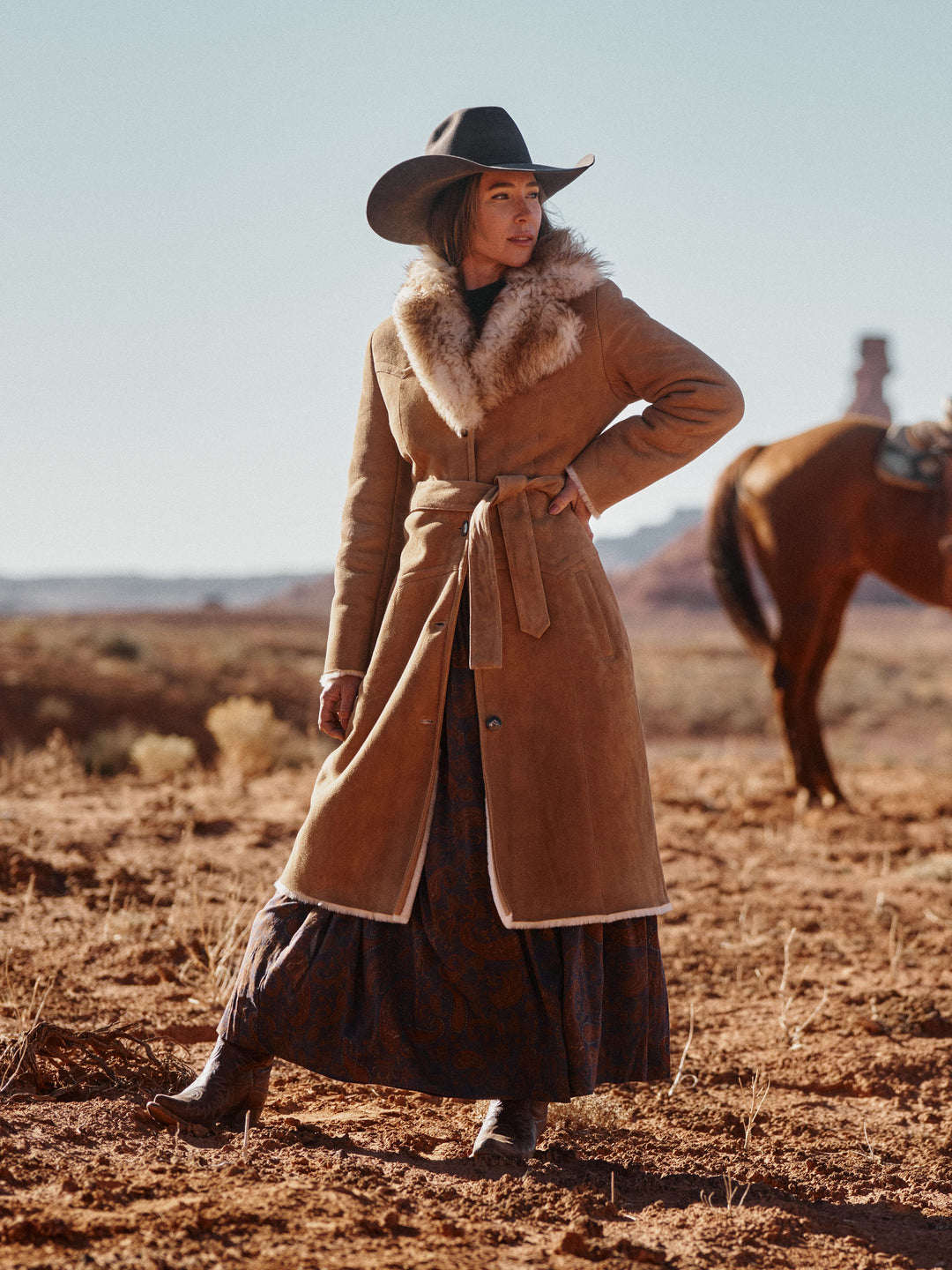 Women's Long Shearling Coat