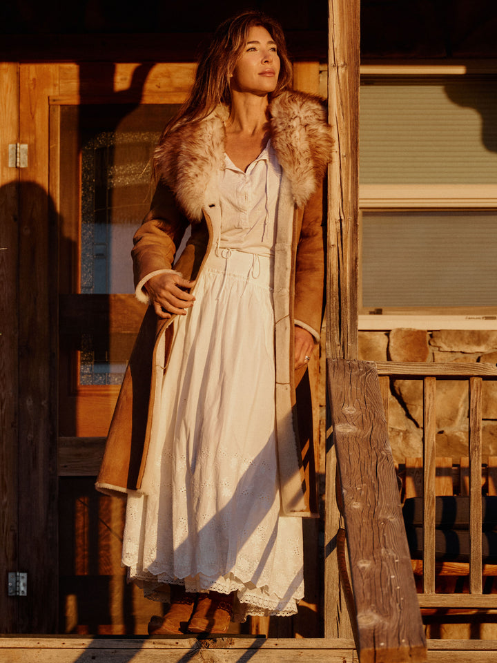 Women's Long Shearling Coat