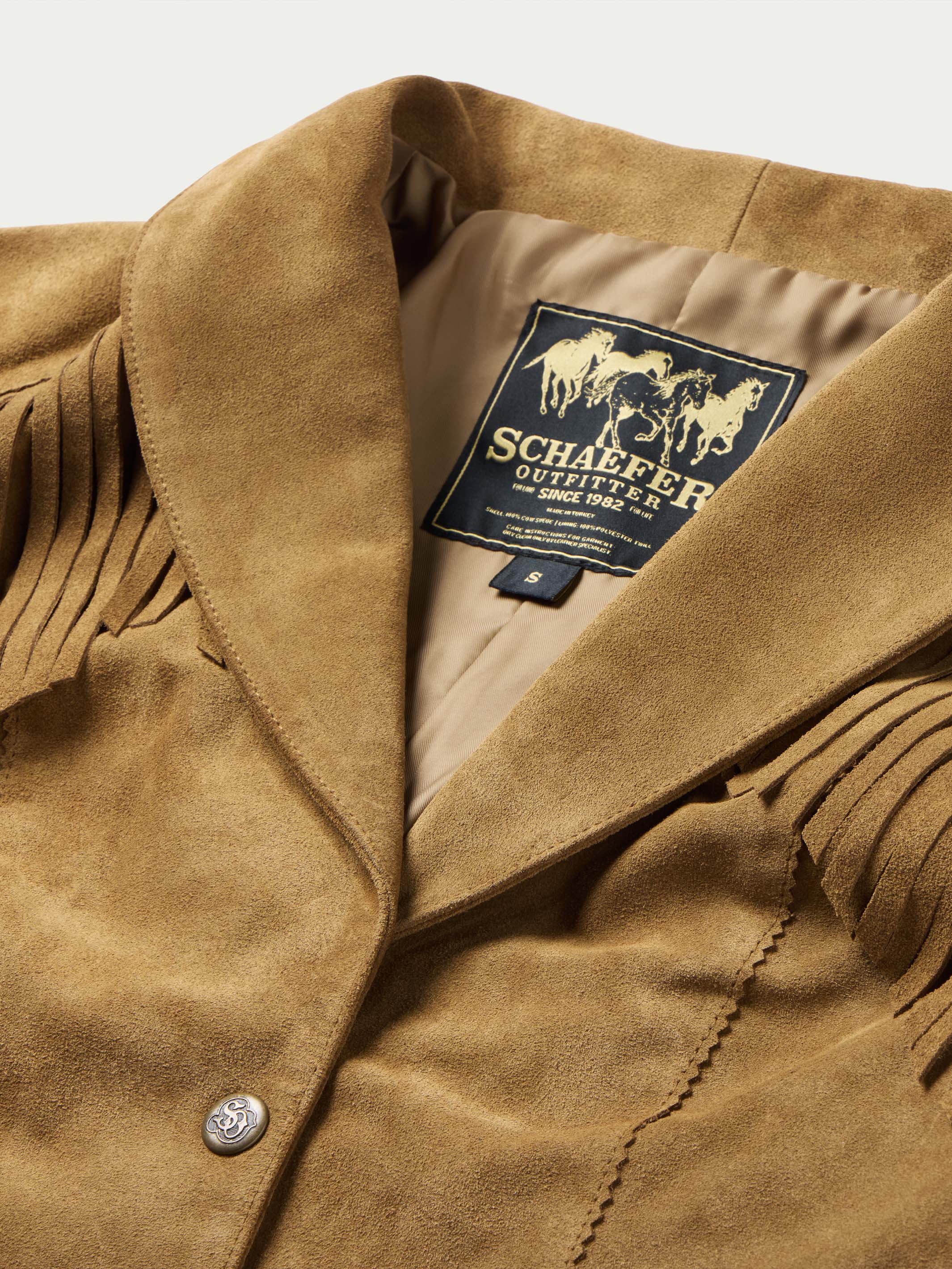 Suede leather fringe jacket hotsell