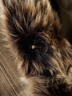 Women's Suede Coat With Toscana Shearling Collar - Schaefer Outfitter