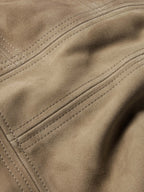 Women's Suede Coat With Toscana Shearling Collar - Schaefer Outfitter