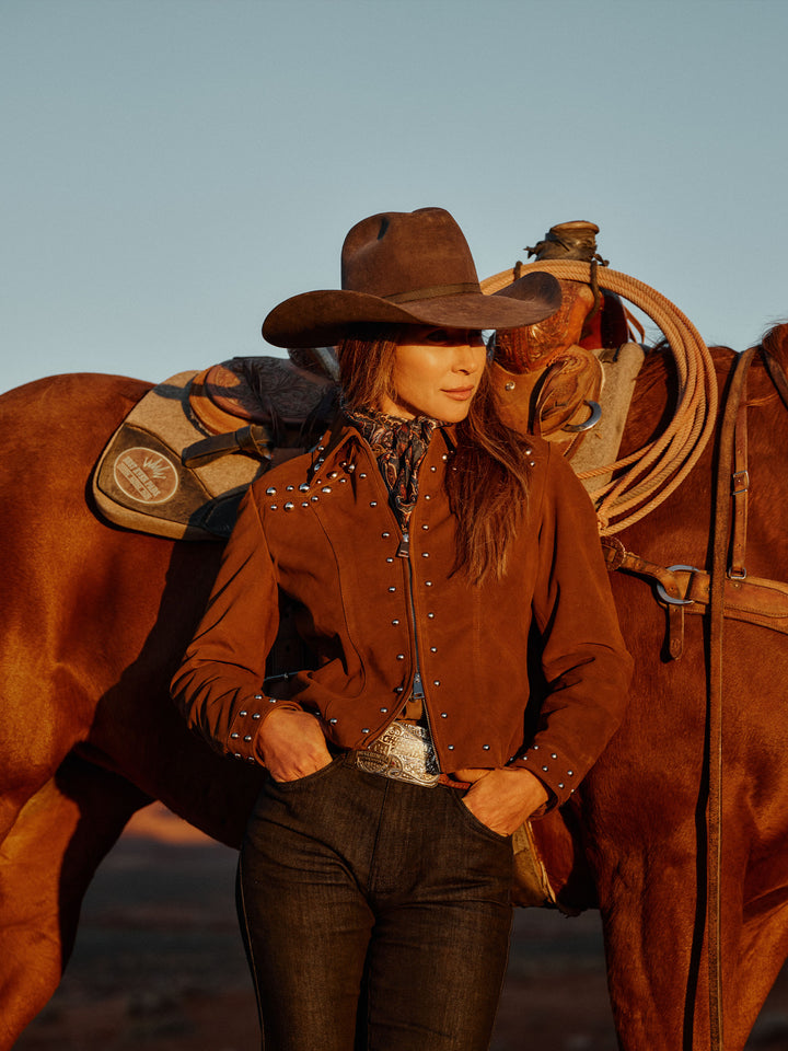 Women's Studded Suede Jacket