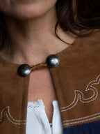 Women's Suede Fringe Cape - Schaefer Outfitter
