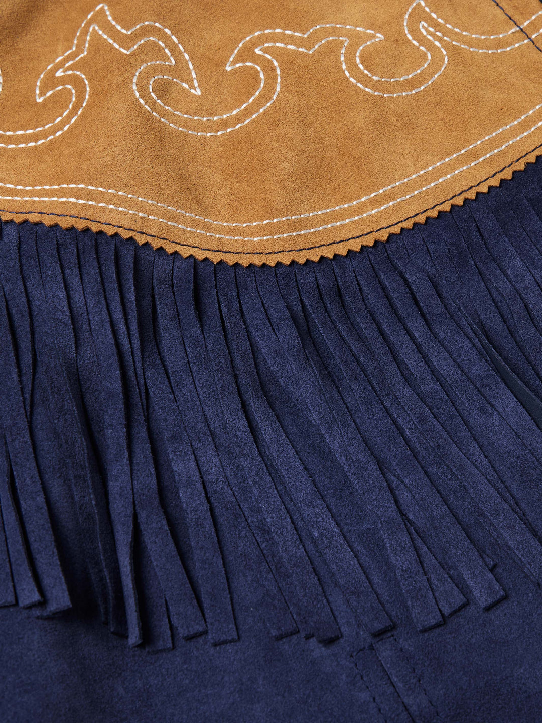 Women's Suede Fringe Cape