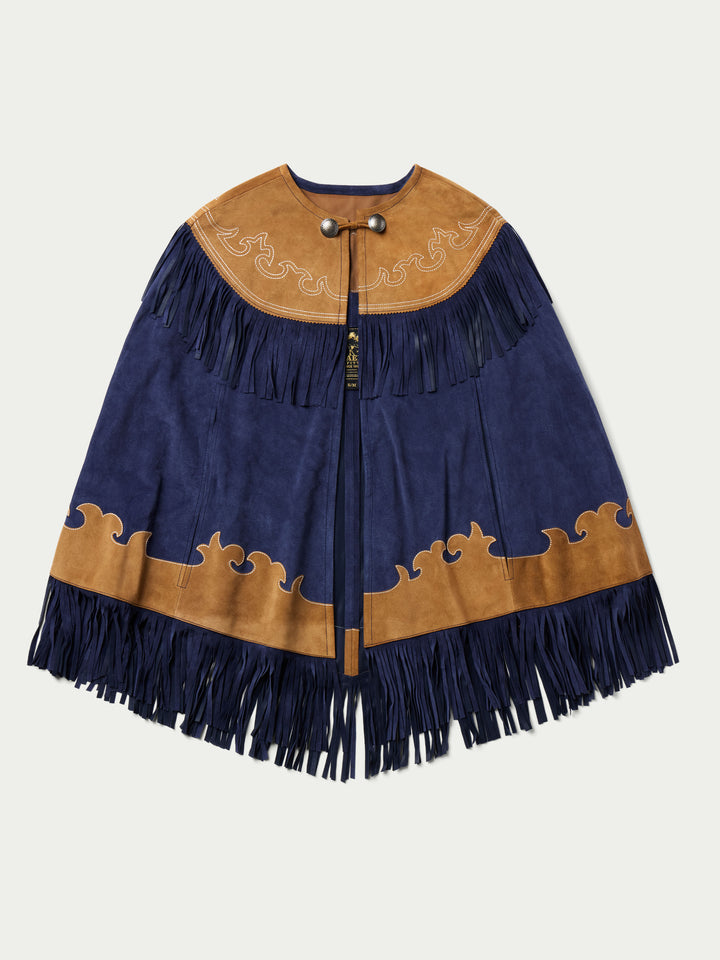 Women's Suede Fringe Cape