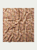 Rose paisley wild rag fabric swatch with detailed paisley motifs