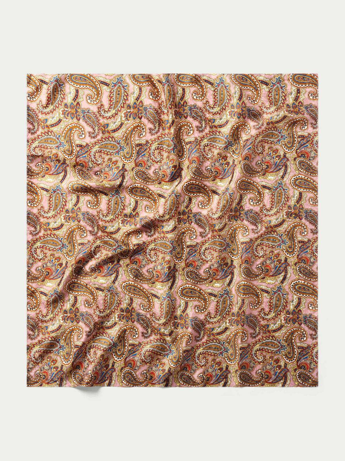 Rose paisley wild rag fabric swatch with detailed paisley motifs