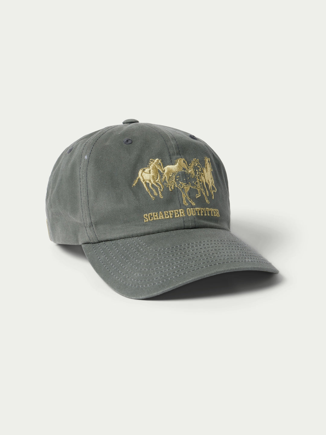 WILD HORSES WAXED CANVAS STRAPBACK - Schaefer Outfitter