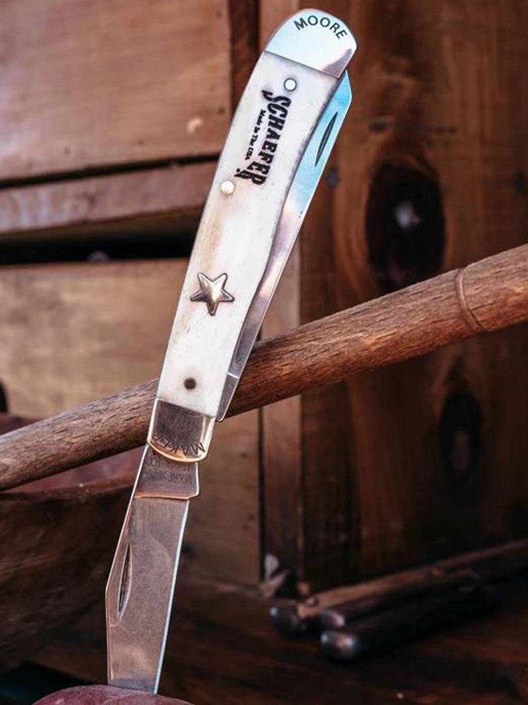 Texas Trapper Knife with Sheath - Schaefer Outfitter